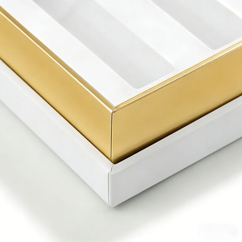 Luxury Perfume Packaging Box with Gold Foil Stamping and Rigid Construction for Customizable Logo Printing