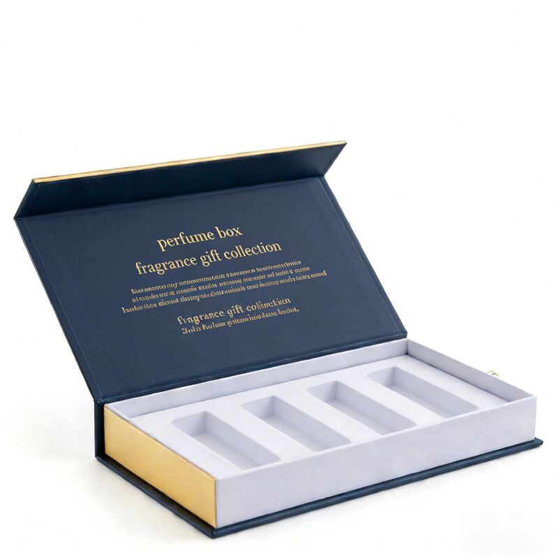 Custom Perfume Packaging Box with Magnetic Closure and Gold Foil Stamping for Luxury Gift Sets