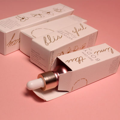 Custom Lotion Bottle Box With Pink And White Luxury Texture Skincare Set Packaging