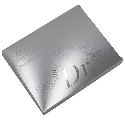 Luxury Silver Cosmetic Corrugated Box Packaging For Hydrating mask