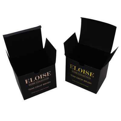 Matte Black And Rose Gold best cosmetic packaging Paper Box For Make Up Brush