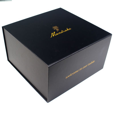 Essential Oil Collapsible Beauty Gift Box in Black with Rigid Cardboard and Custom Size
