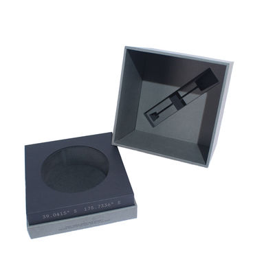 Black Luxury Cardboard Gift Box Packaging Honey Jar And candle With Sponge Insert And Handbag
