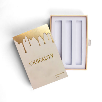 Customized gold-embossed cosmetic boxes personalized Lipstick paper boxes for retail