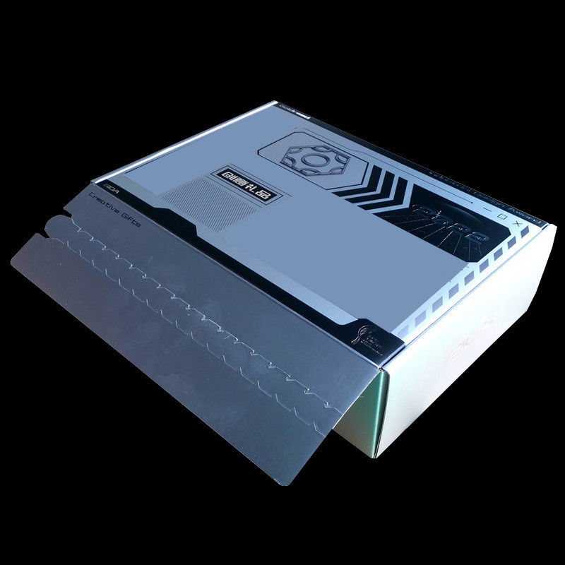 Printed Corrugated Shipping Box With Tear Tape Top For On Line Shop Goods Delivery
