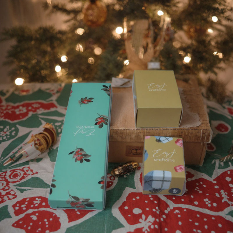 Custom Recyclable Mystery Surprise Paper Boxes Packaging Christmas Cosmetic Product