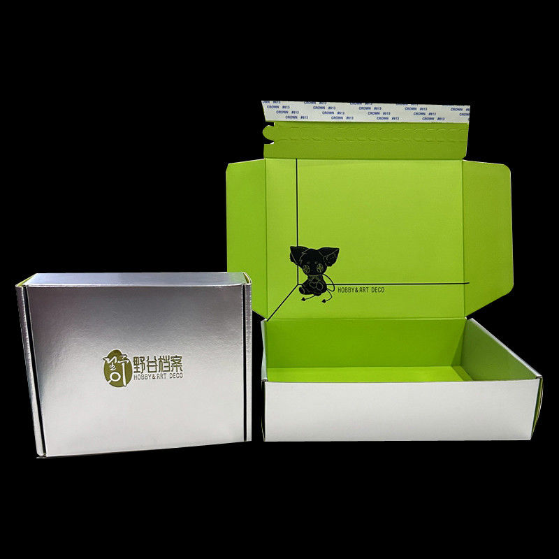 Printed Corrugated Shipping Box With Tear Tape Top For On Line Shop Goods Delivery