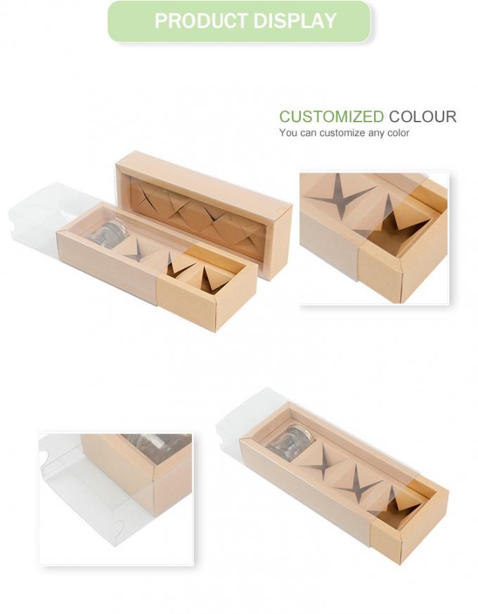 Eco Friendly Honey Window Packaging Box With Transparent Plastic Sleeves Windows 0