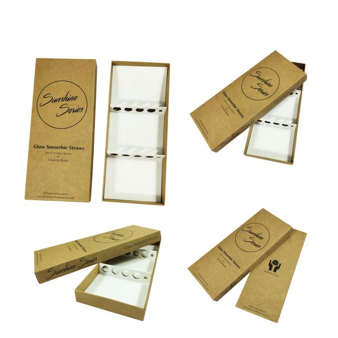 Eco Friendly Kraft Corrugated Mailer Boxes For Straws Shipping 0