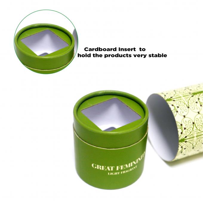 Colorful Printed Circle Cylinder Cardboard Round Box Containers For Light Fragrant Lamp 0