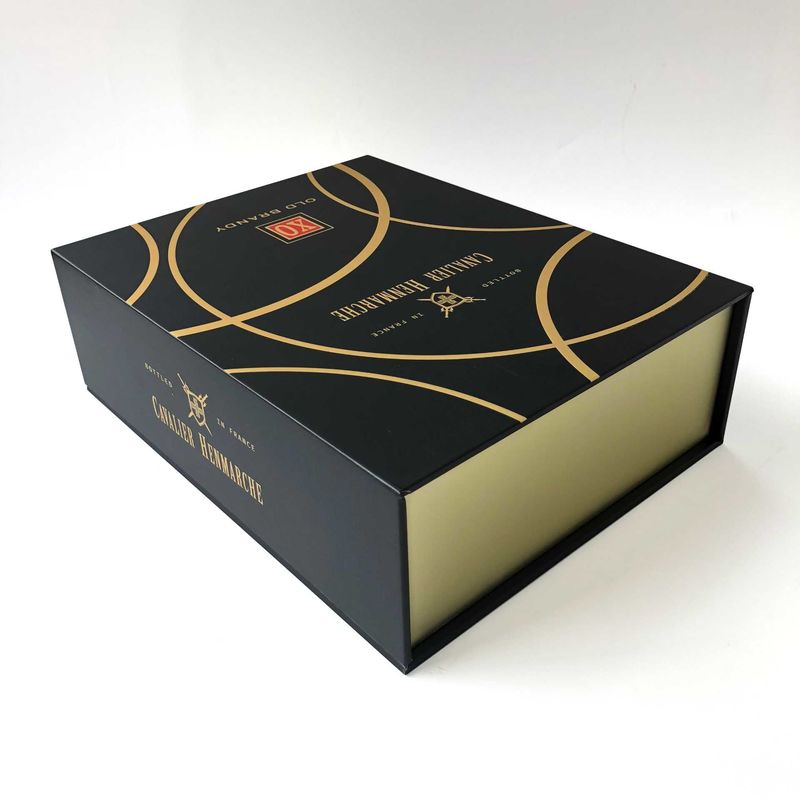 Custom Black Solid Magnetic Gift Box Packaging With Clear Window Foam Insert