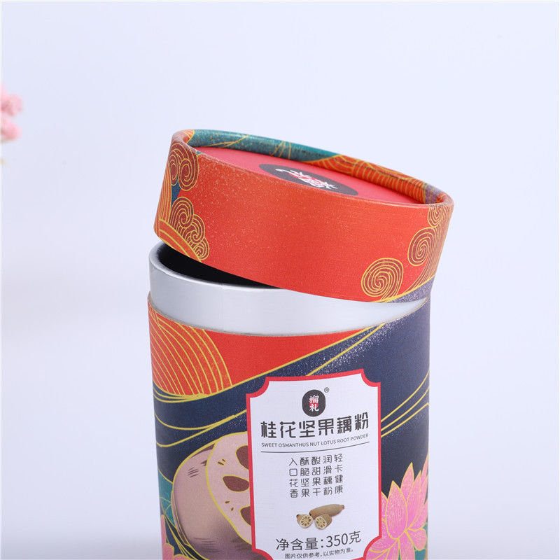 Custom Printed Circle Cardboard Round Box With Moistureproof Aluminum Foil