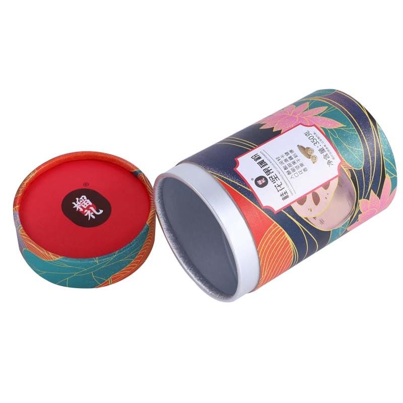 Custom Printed Circle Cardboard Round Box With Moistureproof Aluminum Foil