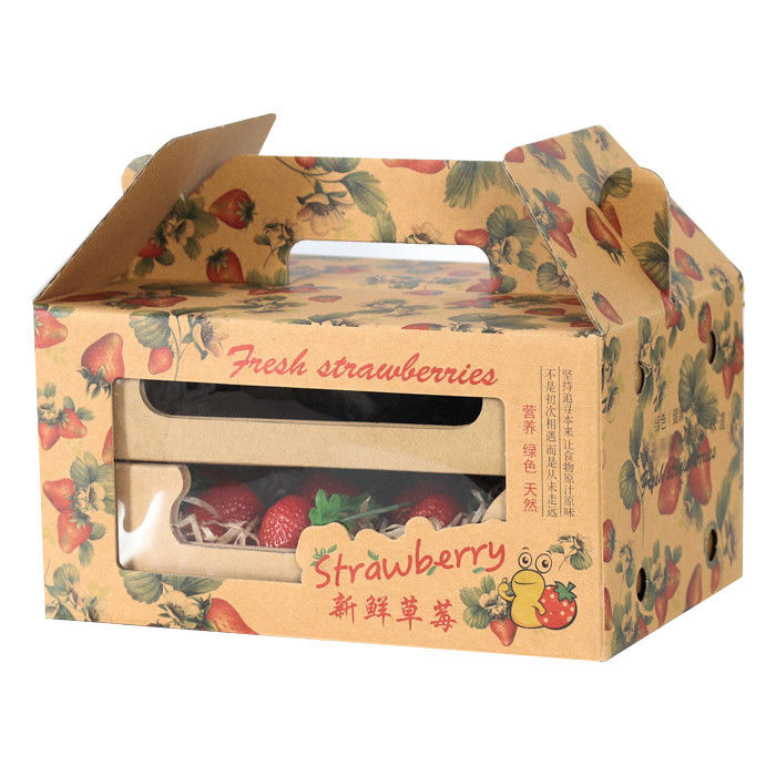Eco Friendly Fruit Cardboard Box Trays Lightweight Custom Size Logo