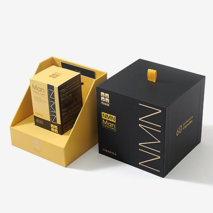 Luxury Black Tealight Rigid Candle Box Packaging Foldable Custom 1