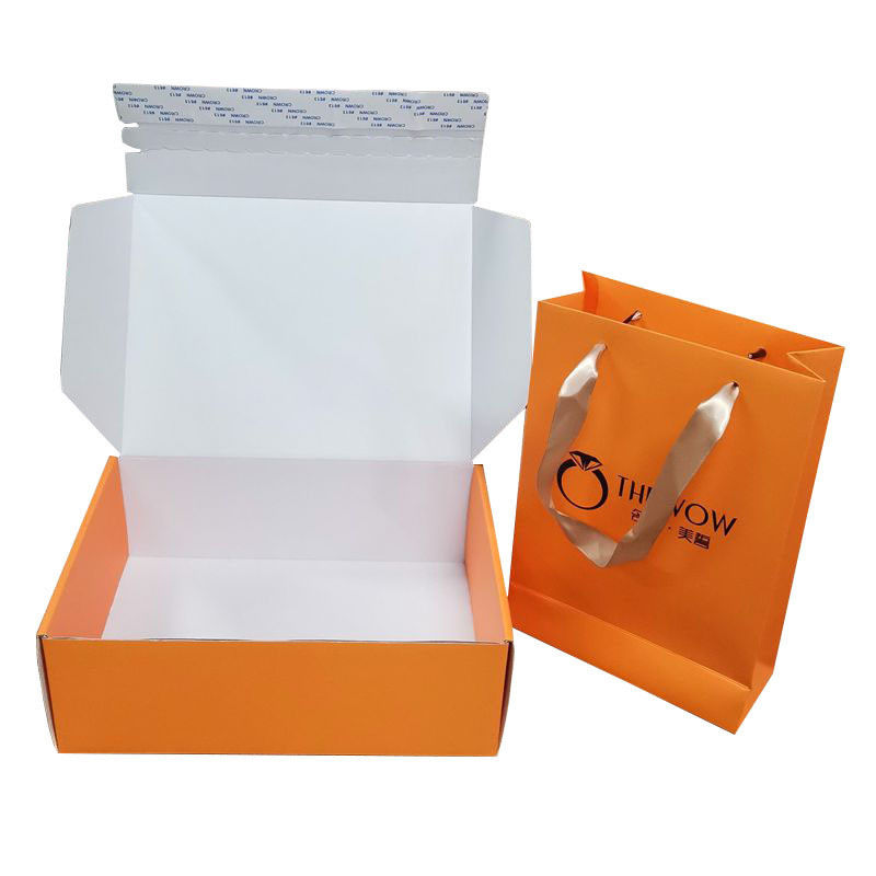 Printed Corrugated Shipping Box With Tear Tape Top For On Line Shop Goods Delivery