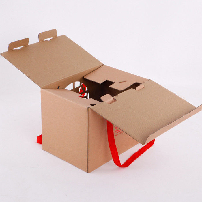 Recyclable Cardboard Box Trays For Food With Handle