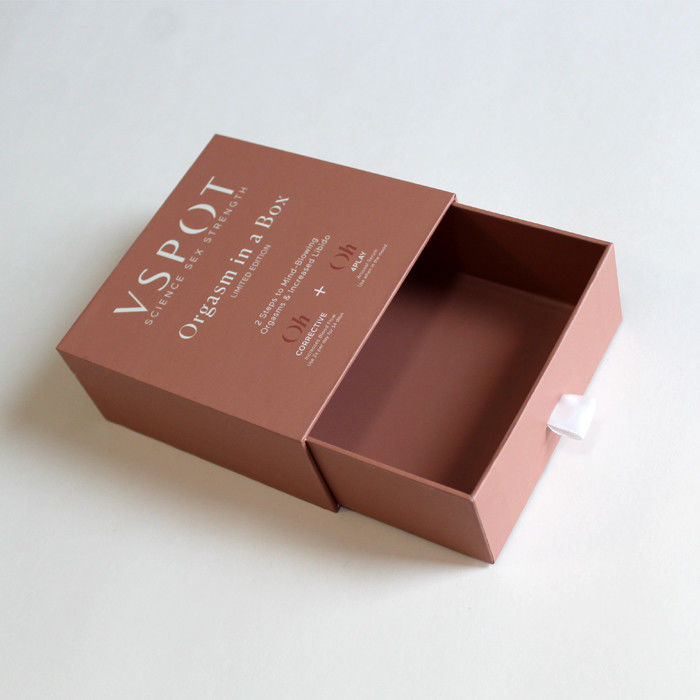 Custom Cardboard Sliding Lid Fragrance Gift Box With Ribbon