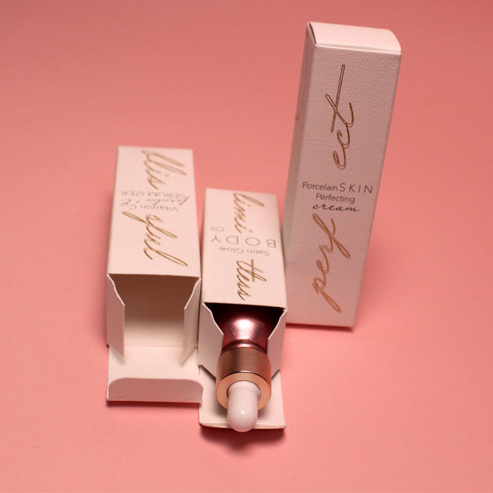 Custom Lotion Bottle Box With Pink And White Luxury Texture Skincare Set Packaging