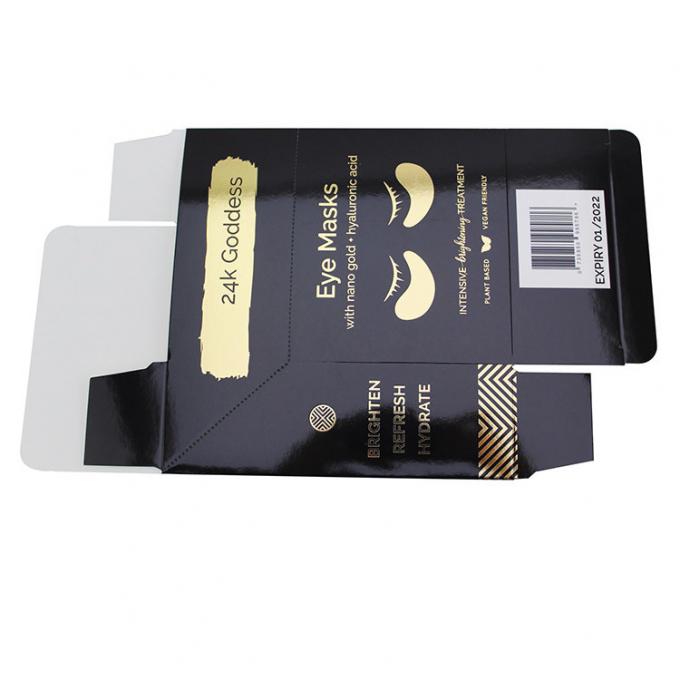 Black Eco Friendly Eye Mask Makeup box for Personal Care Product Packaging 2
