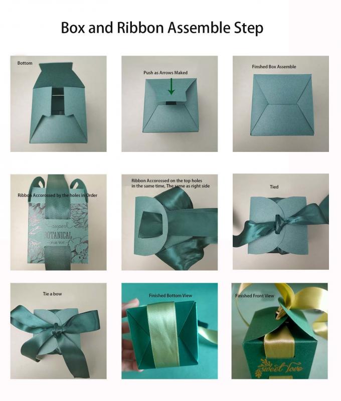 Forest Green Small Ring Gift Box With Ribbon 0