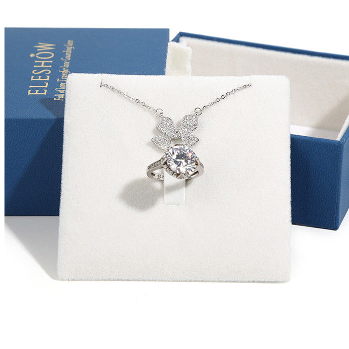 Recyclable Cardboard Necklace Bracelet Box Blue Cardboard Sliding Drawer Box