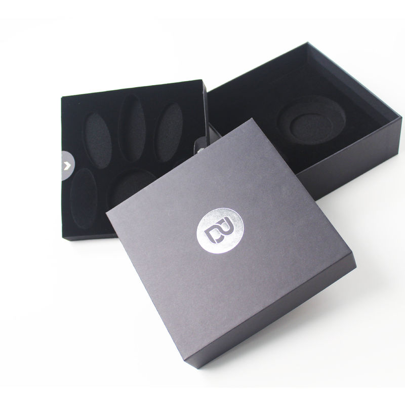 Customize Rigid Cardboard Custom Black Boxes With Foam Insert