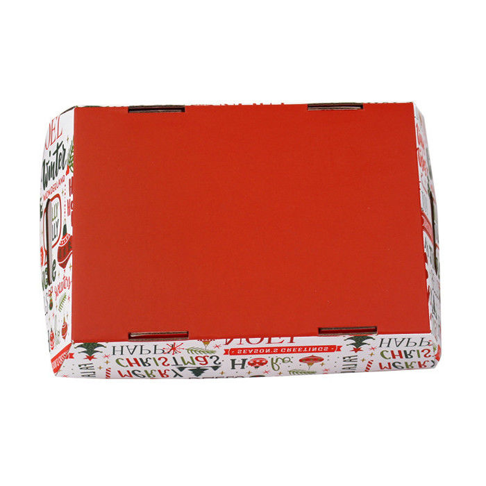 Custom Red Cardboard Display Trays For Supermarket Holiday Promotion