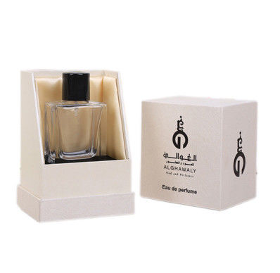White Classical Perfume Packaging Box With Cardboard Holder