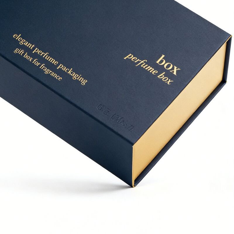 Custom Perfume Box with Magnetic Closure & Gold Foil