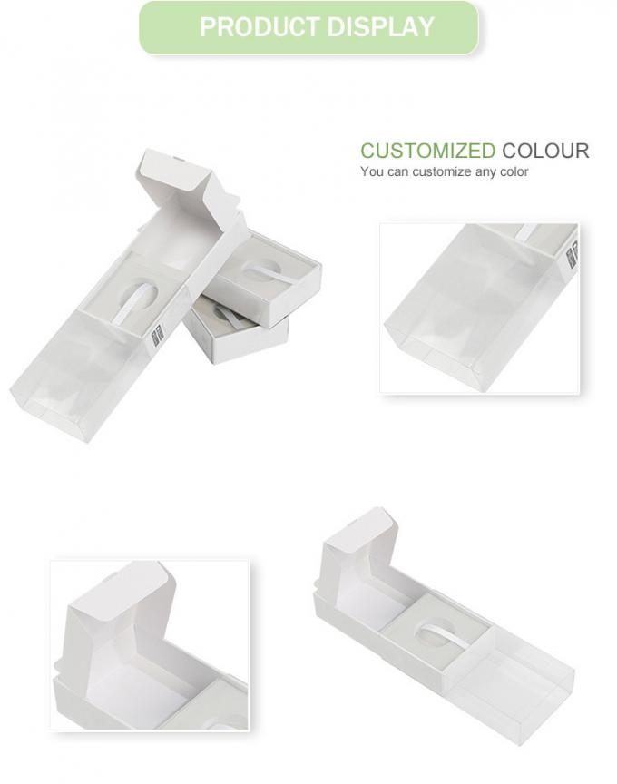 Cardboard Window Packaging Box With Transparent Lids Plastic Hooks 0