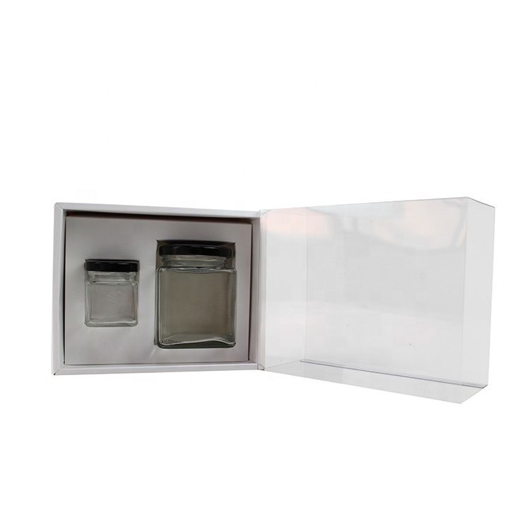 Custom Recycled Cardboard Gift Box With Tray Insert Biodegradable Candle Jar Packaging Boxes