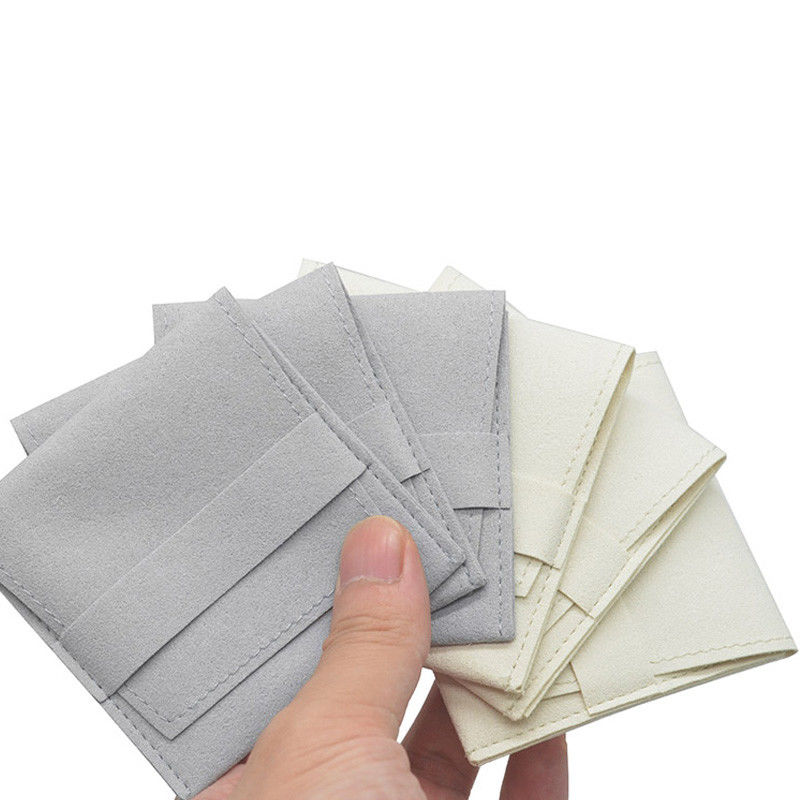 Earrings Gift Matte Small Velvet Jewelry Pouches Bags Cotton With Custom Logo