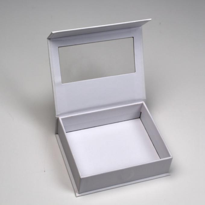 Small Cardboard Magnetic Gift Boxes With Window Lids With Custom Size And Logo 0