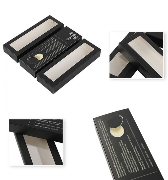 3 Pack Jars Black Paper Packaging Box With Widow 0