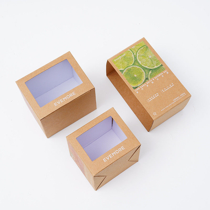 Customized Eco Friendly Packaging Box Brown White