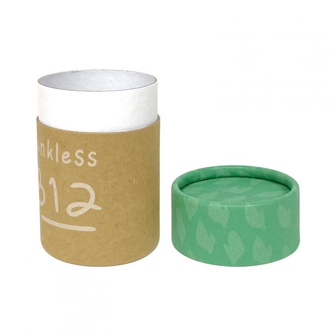 Biodegradable Cardboard Round Box Kraft Paper Cylindar Carton 0