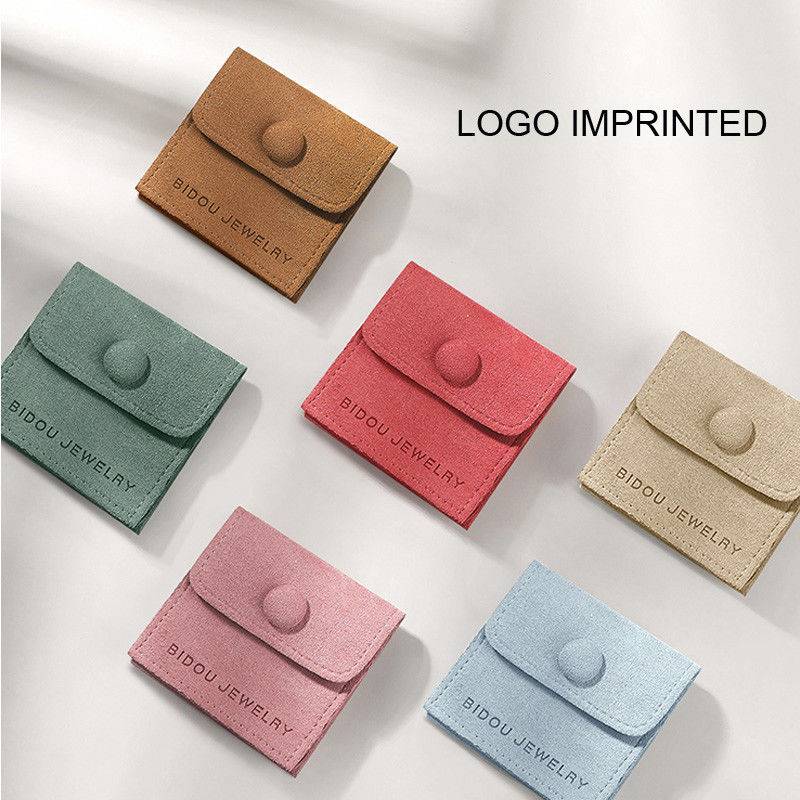 Earrings Gift Matte Small Velvet Jewelry Pouches Bags Cotton With Custom Logo