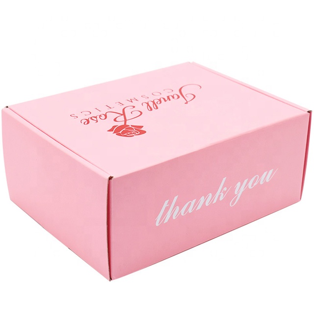 Black / Pink Logo Custom Clothing Packaging Boxes , Cardboard Box For Clothes Packaging 0