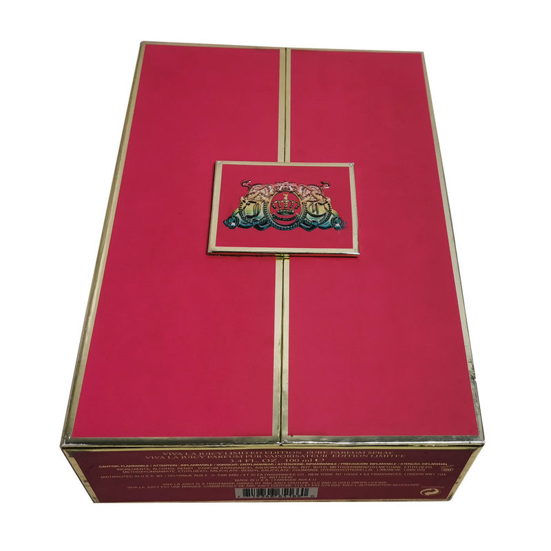 Pink Cardboard Packaging Boxes Containers With Superimposed Foam Insert Accessory