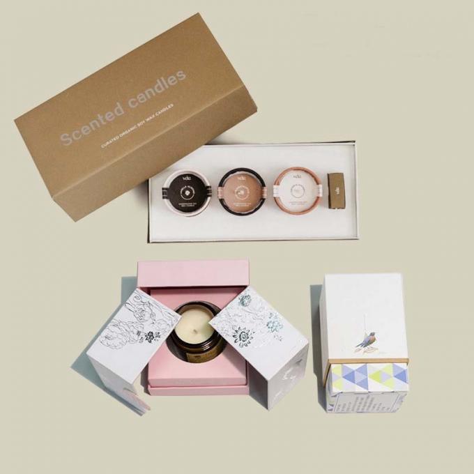 Custom Golden Pink Candle Gift Box Packaging Paper Gift Bag 3