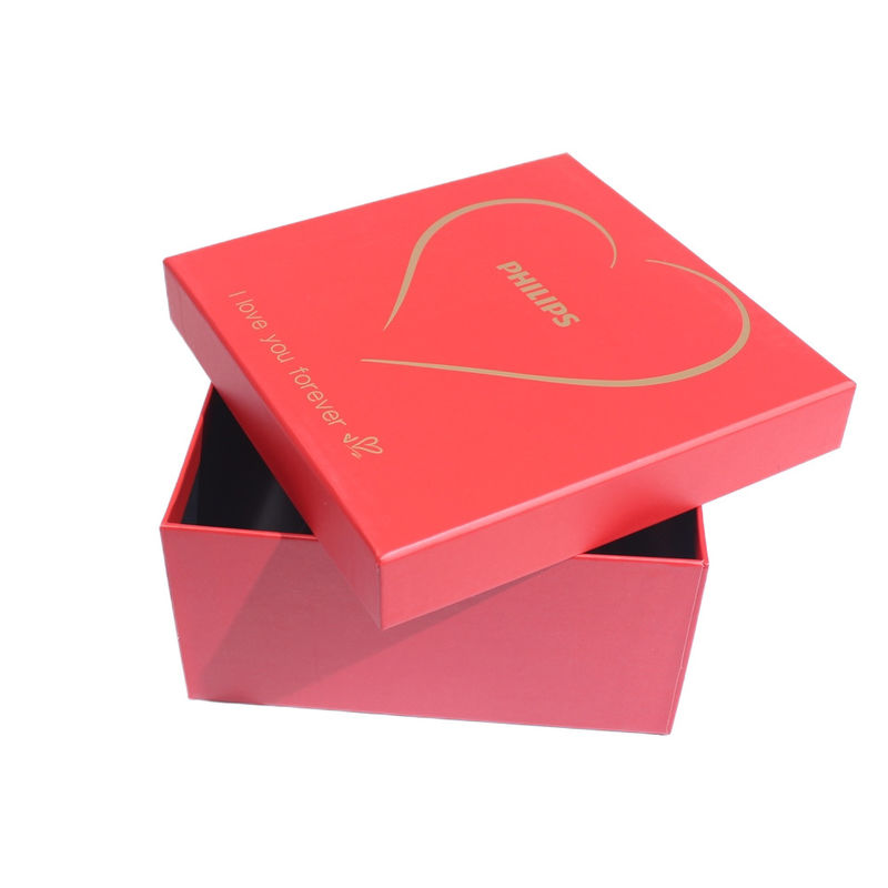 Red Cardboard Christmas Gift Box With Lid And Base For Wholesale And Retail