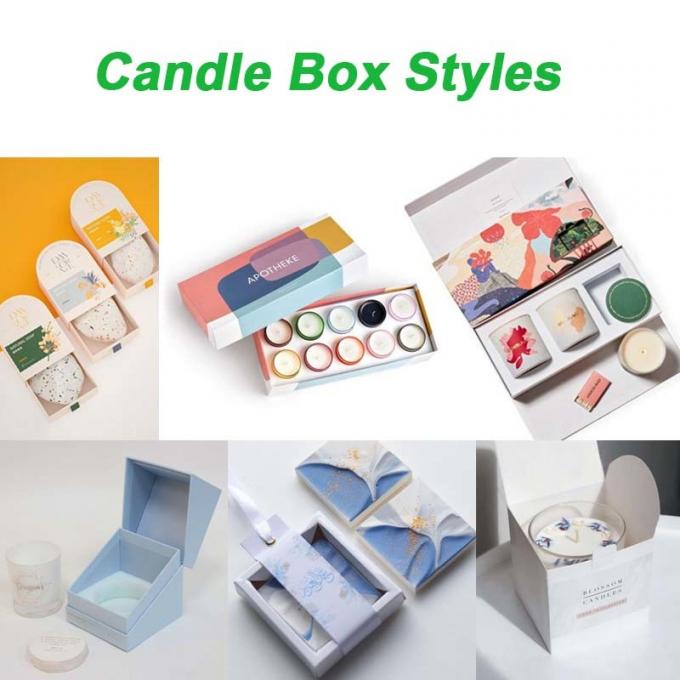 Elegant Rigid Candle Retail Gift Box Colors Eyelets Wrapping 3