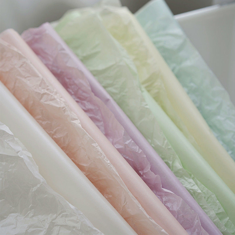 Custom Birthday Flower Wrapping Paper Red Pink Purple