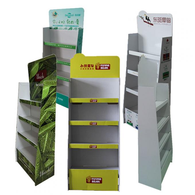 Custom Corrugated Cardboard Floor Pop Displays For Promotion Advertisement 0