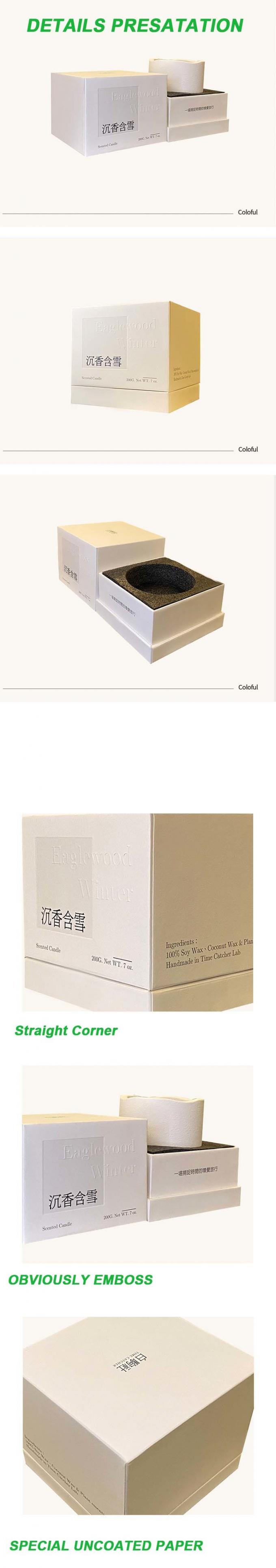 Cardboard Rigid Retail Gift Box For Candle With Custom Logo 0