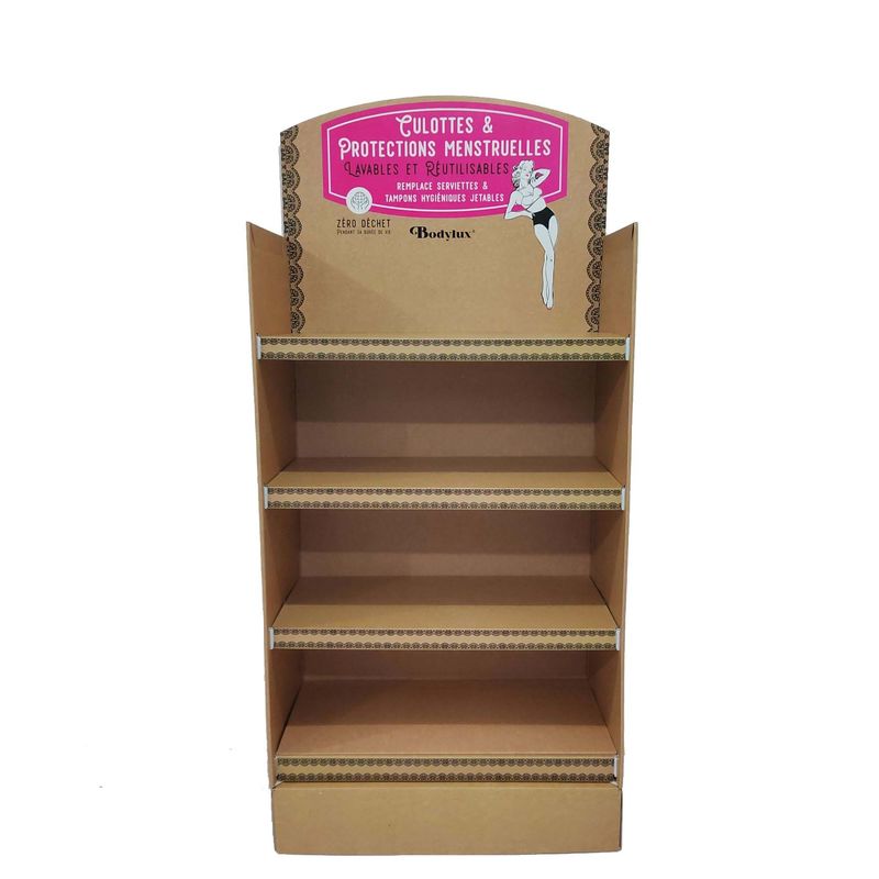 Biodegradable Cardboard Counter Display Corrugated Pop Up Store Display
