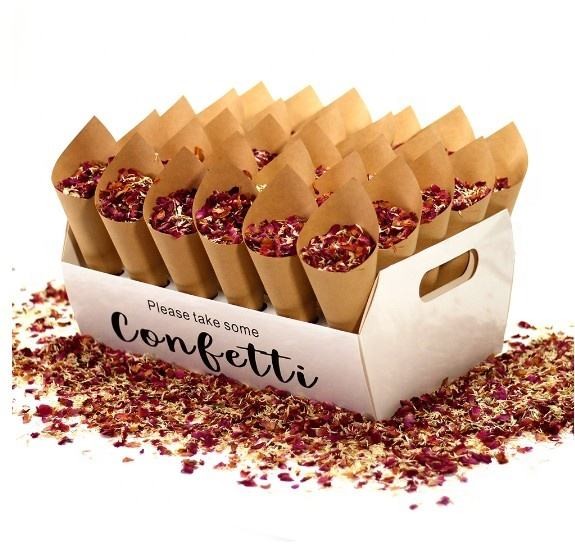 Cardboard Confetti Cone Holder Tray And Box With Custom Logo 2