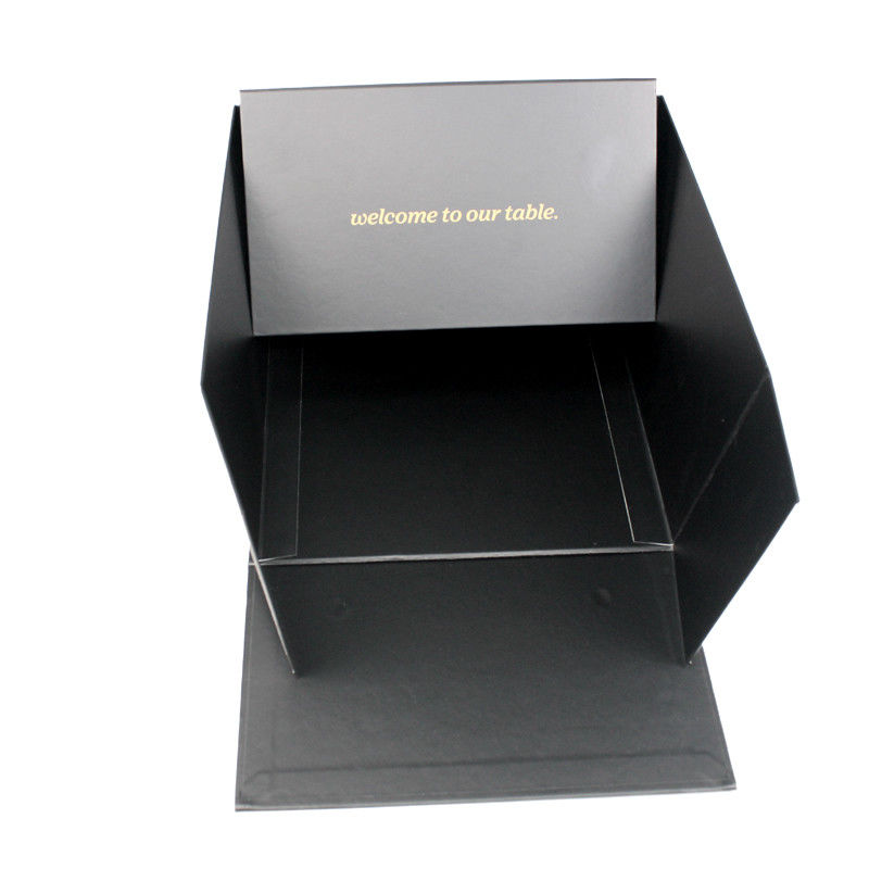Custom Black Cosmetic Gift Box with Foil Stamping