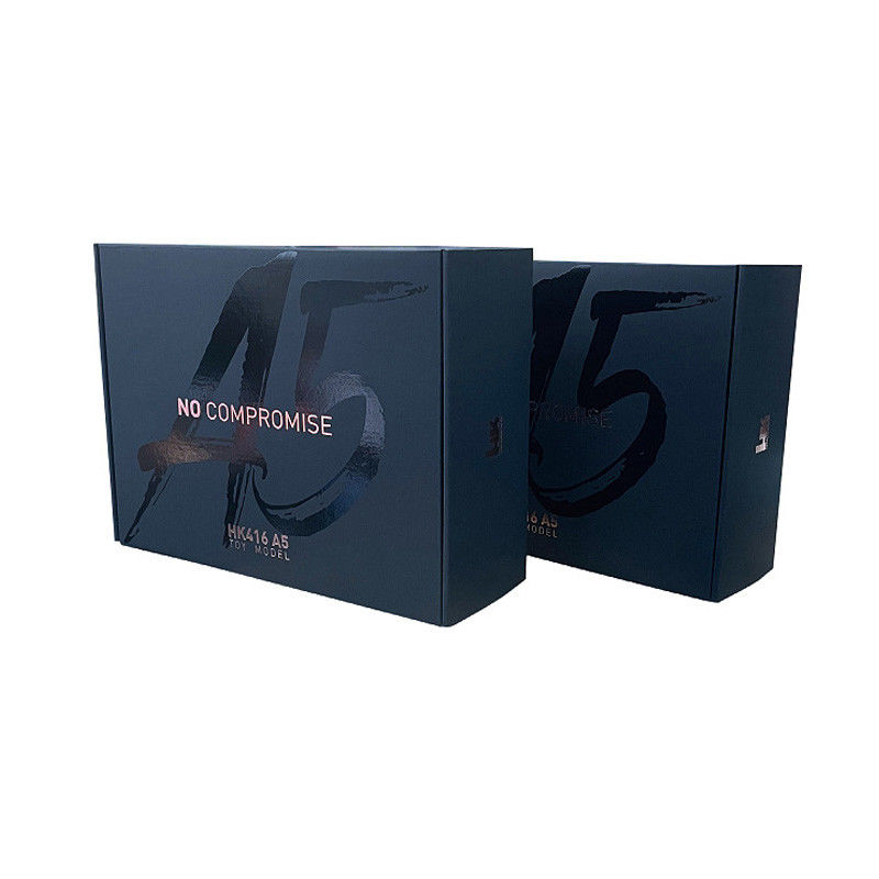 Women Jewelry Mailer Boxes Black Both Side With Spot UV Shiny Surface